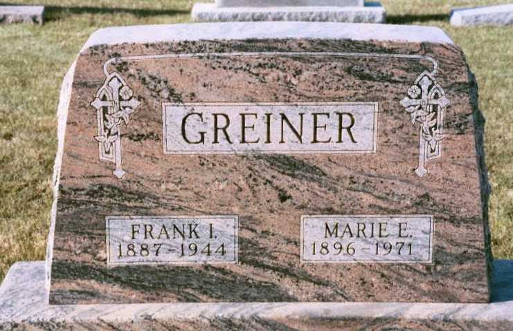 Frank & Marie Greiner gravestone photo