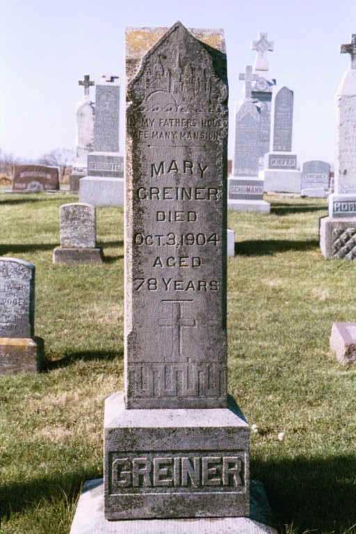 Mary Greiner gravestone photo