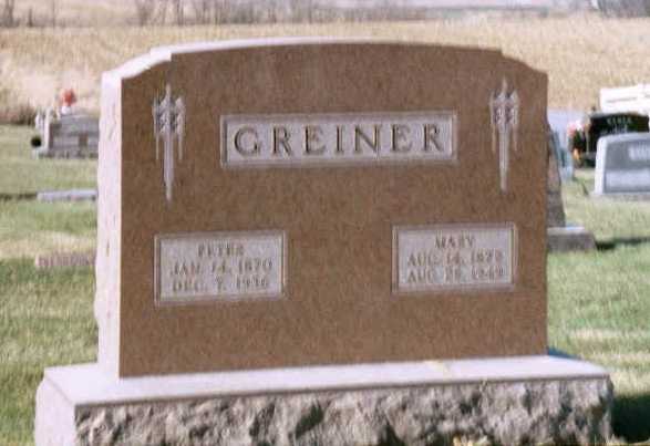 Peter and Mary Greiner gravestone photo