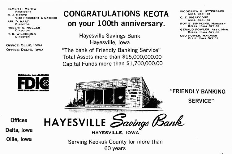 Hayesville Bank ad