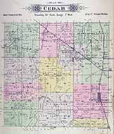 1897 Plat Map - Cedar Township