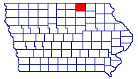 Iowa Map and Mitchell location