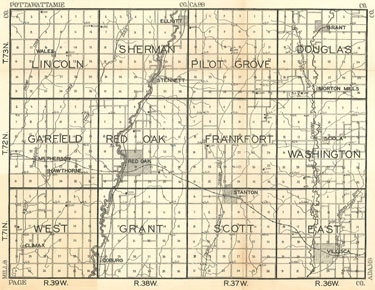 1930 map of Montgomery Co., IA