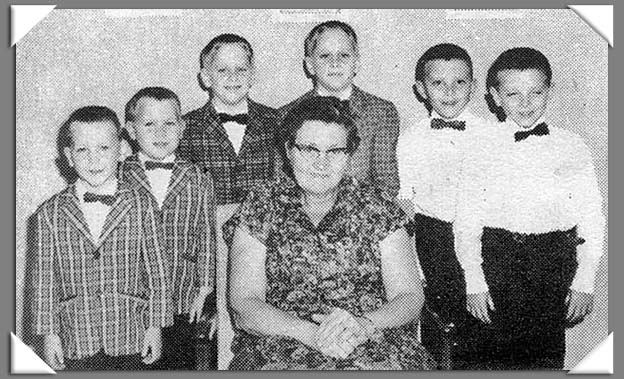 Mary Streit and Three sets of Twin Grandsons