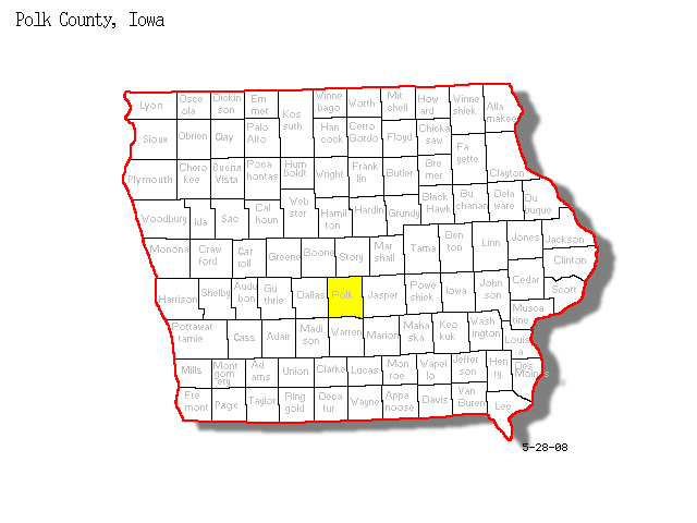 Polk County, Iowa Map