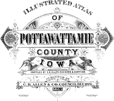 Title of 1885 Atlas of Pottawattamie County, Iowa
