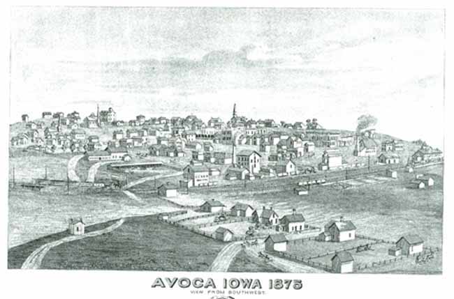 1875 Map of Avoca. Click to enlarge.
