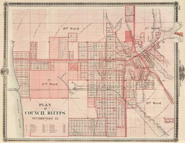 1875 Council Bluffs Plan. Click to enlarge.