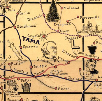 1897 map of Tama County