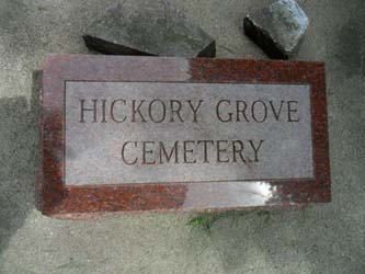 memorial of Hickory Grove Cemetery