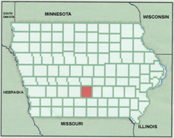 map of Warren County in Iowa