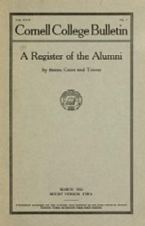 Cornell College Alumni Bulletin, 1916