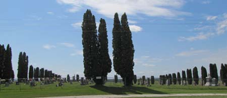St. Mary's Catholic cemetery, Dorchester, Iowa  - photo by Errin Wilker, August 2012