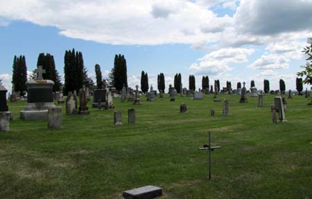 St. Mary's Catholic cemetery, Dorchester, Iowa - photo by Errin Wilker, August 2012