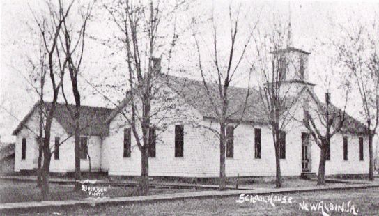 New Albin Public School, ca1874 or 1886