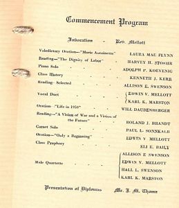 Commencement program - Click to enlarge