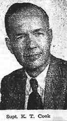 Postville schools superintendent K.T. Cook, 1950