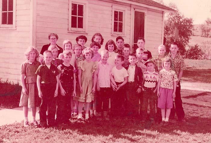 Evergreen school children, ca1955