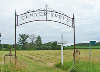 Center Grove Cemetery Entrance.