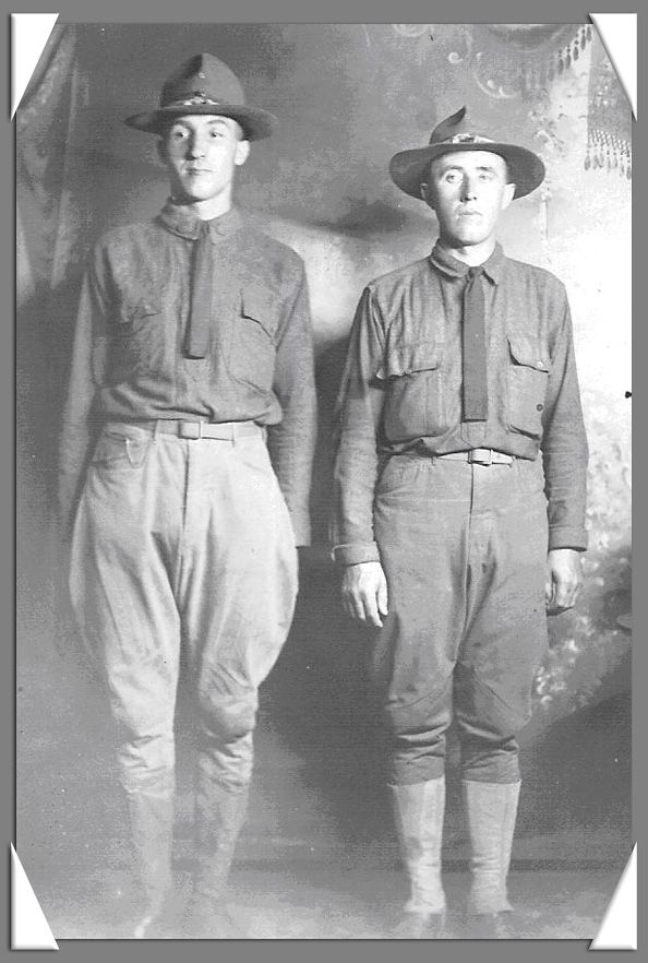 Jim Forsberg and Charles Hansen, Camp Dodge, 29 Aug 1918