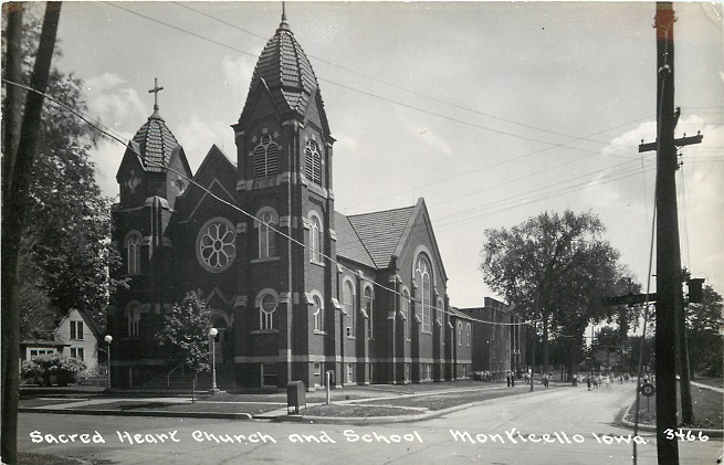 Sacred Heart Church & School, Monticello, Iowa