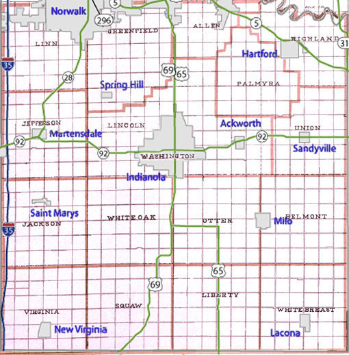 current map of Warren County