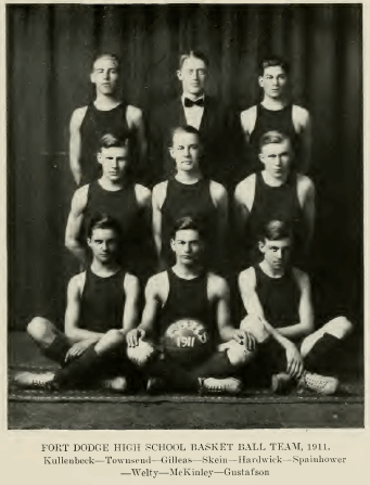 Fort Dodge High School Basketball Team 1911